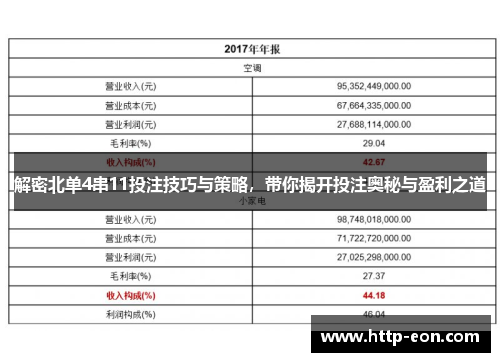 解密北单4串11投注技巧与策略,带你揭开投注奥秘与盈利之道 解密北单4串11投注技巧与策略,带你揭开投注奥秘与盈利之道